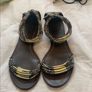 Tory Burch Snakeskin Sandals